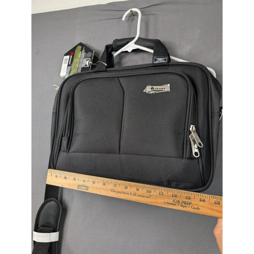 Delsey Helium Breeze Personal Bag Black 12319 BK‎ Travel Laptop Briefcase